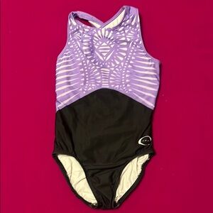 Purple and Black Athletic Leotard